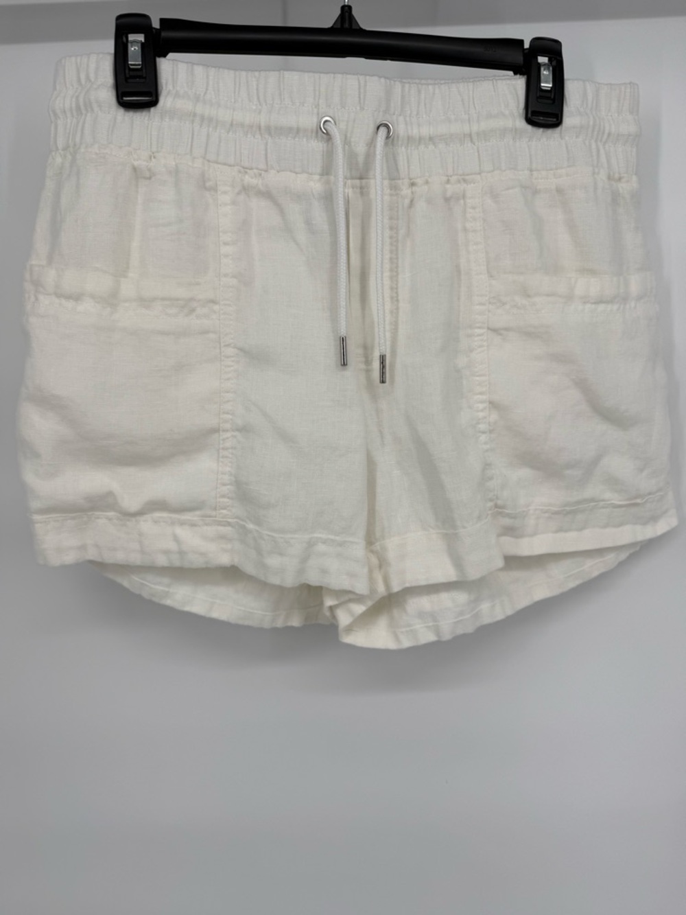 Athleta Cabo Linen 4” Shorts 10 Pull On Drawstring Summer‎ Beach Resort Shorts